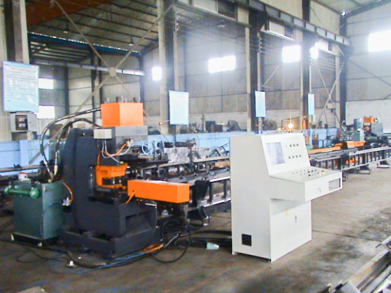 YBS-160型数控液压角钢冲孔打字生产线